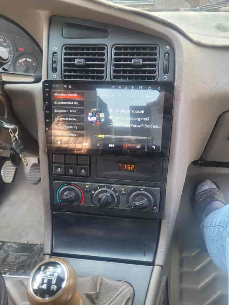 11 inch Android monitor for Peugeot 405 and Peugeot Pars, old dashboard, top frame, model T1, Screen Tech brand